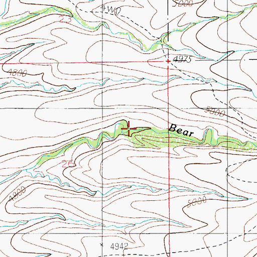 Topographic Map of Bear Tank, AZ