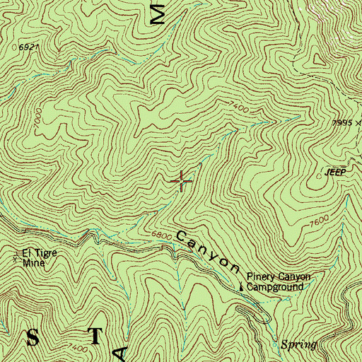 Topographic Map of Bear Wallow Spring, AZ