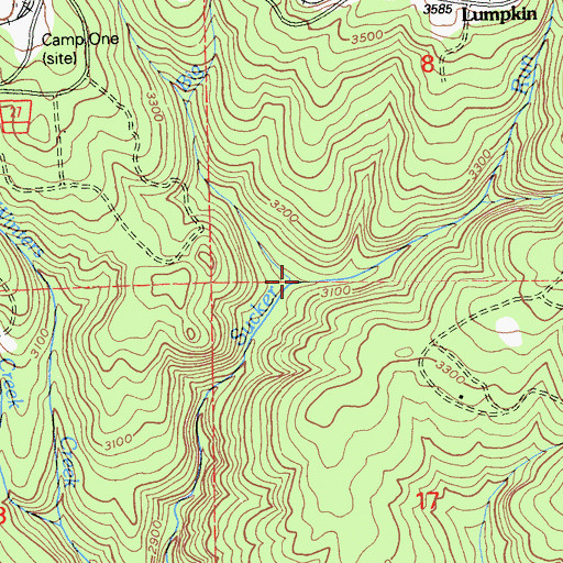 Topographic Map of Big Winters Creek, CA