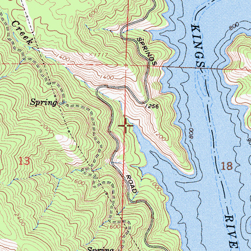 Topographic Map of Billy Creek, CA