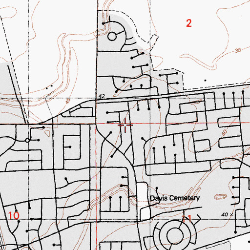 Topographic Map of Birch Lane Elementary School, CA