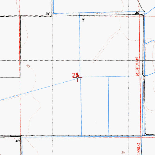 Topographic Map of Bird Creek, CA