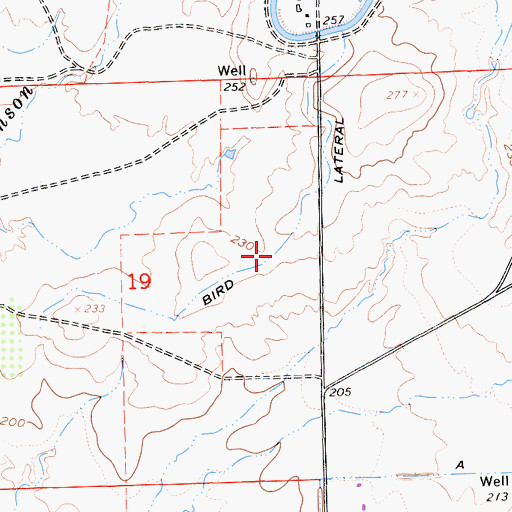 Topographic Map of Bird Lateral, CA
