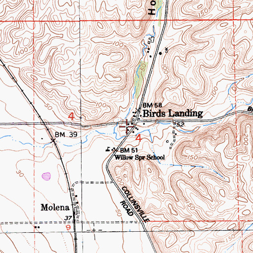 Topographic Map of Birds Landing, CA
