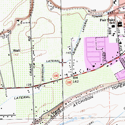 Topographic Map of Birnbaum Lateral, CA