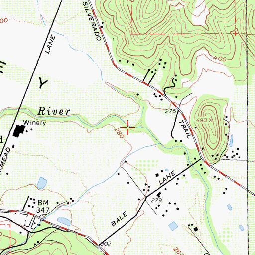 Topographic Map of Biter Creek, CA
