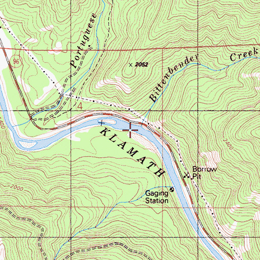 Topographic Map of Bittenbender Creek, CA
