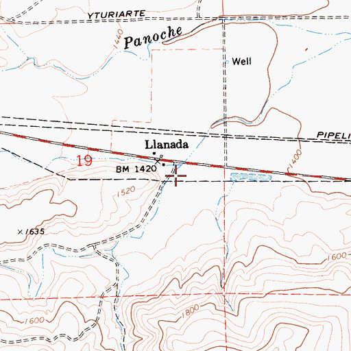 Topographic Map of Bitterwater Canyon, CA
