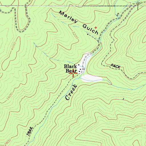Topographic Map of Black Bear, CA