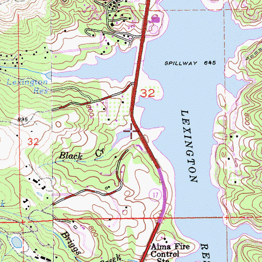 Topographic Map of Black Creek, CA