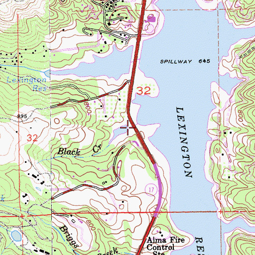 Topographic Map of Black Creek, CA