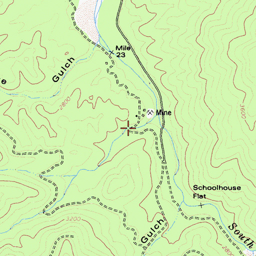 Topographic Map of Black Gulch, CA