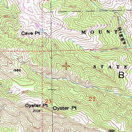 Topographic Map of Black Hills, CA