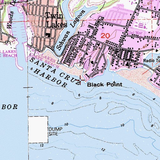 Topographic Map of Black Point, CA