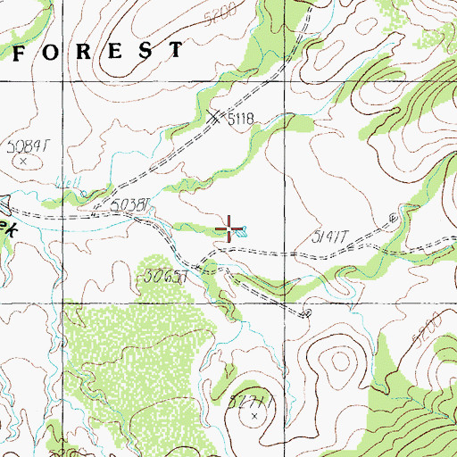 Topographic Map of Big Bend Number One Tank, AZ