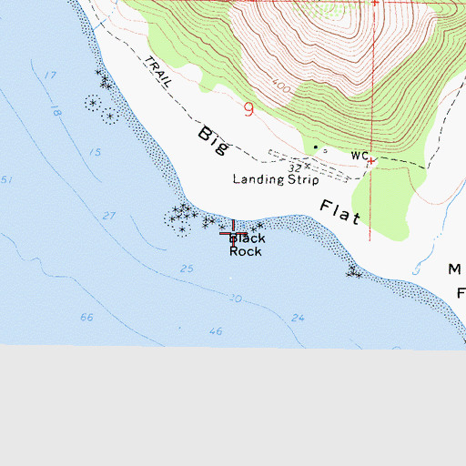 Topographic Map of Black Rock, CA