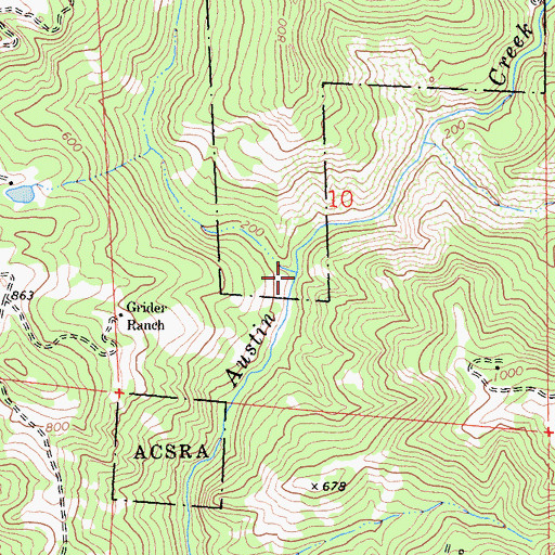 Topographic Map of Black Rock Creek, CA