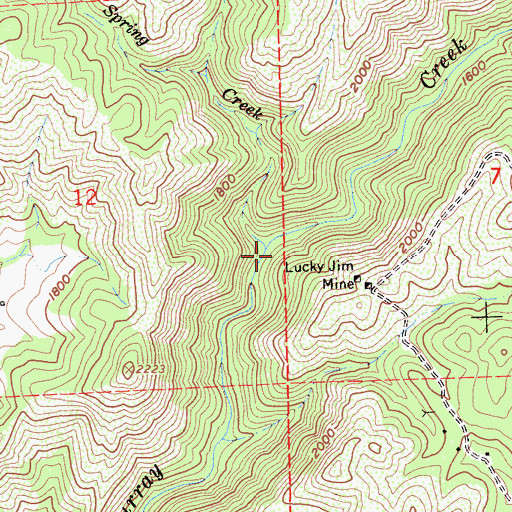 Topographic Map of Black Spring Creek, CA