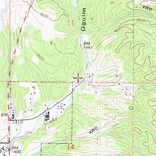 Topographic Map of Blackeye Canyon, CA