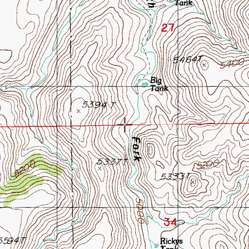 Topographic Map of Big Tank, AZ