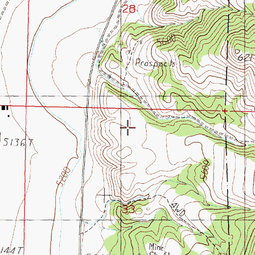 Topographic Map of Blackwell Canyon, CA