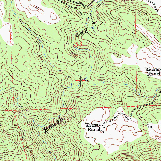 Topographic Map of Blanket Creek, CA