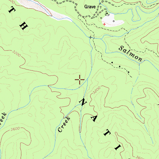 Topographic Map of Blind Horse Creek, CA