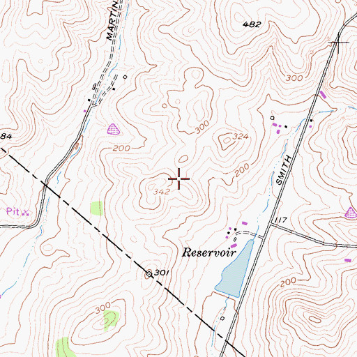 Topographic Map of Blucher, CA