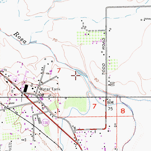 Topographic Map of Blucher Creek, CA