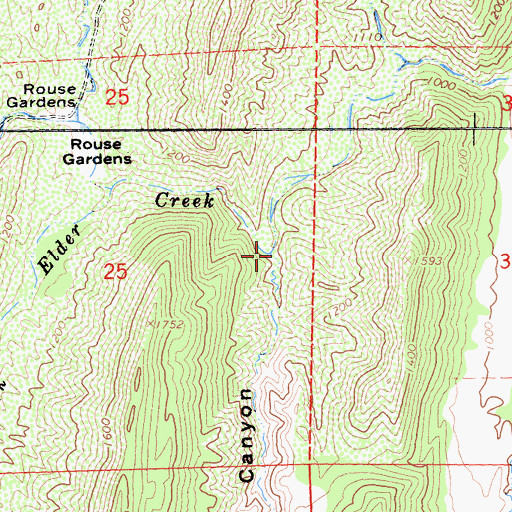 Topographic Map of Blue Canyon, CA