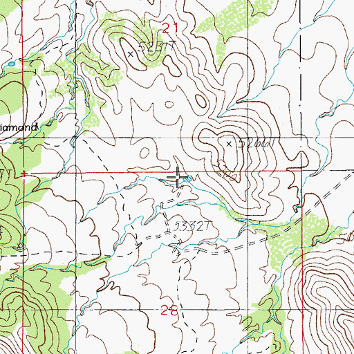 Topographic Map of Black Diamond Tank, AZ