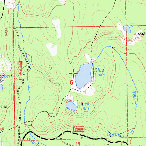 Topographic Map of Blue Lake, CA