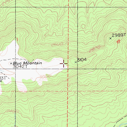 Topographic Map of Blue Mountain, CA