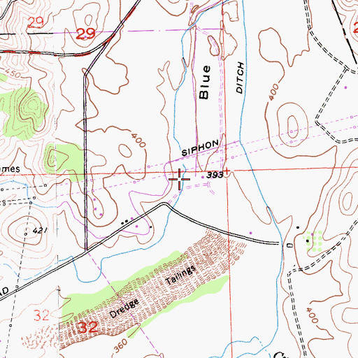 Topographic Map of Blue Ravine, CA