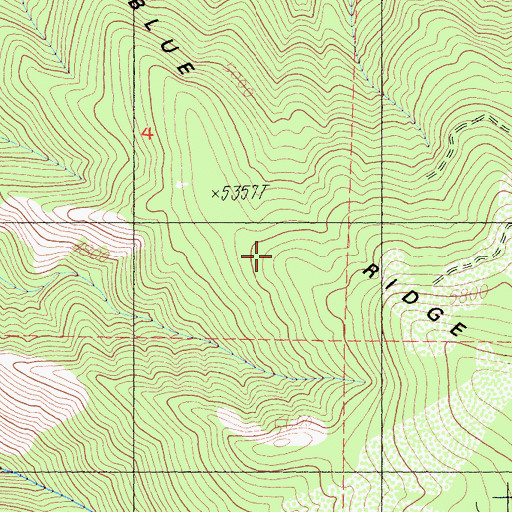 Topographic Map of Blue Ridge, CA