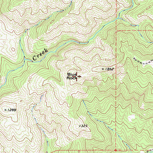 Topographic Map of Blue Rock, CA