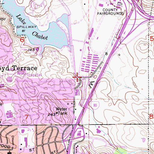 Topographic Map of Blue Rock Springs Creek, CA
