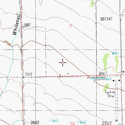 Topographic Map of Boggs Ranch, AZ