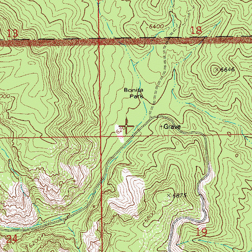 Topographic Map of Bonita Spring, AZ