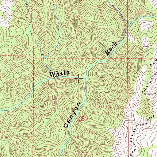 Topographic Map of Board Tree Canyon, CA
