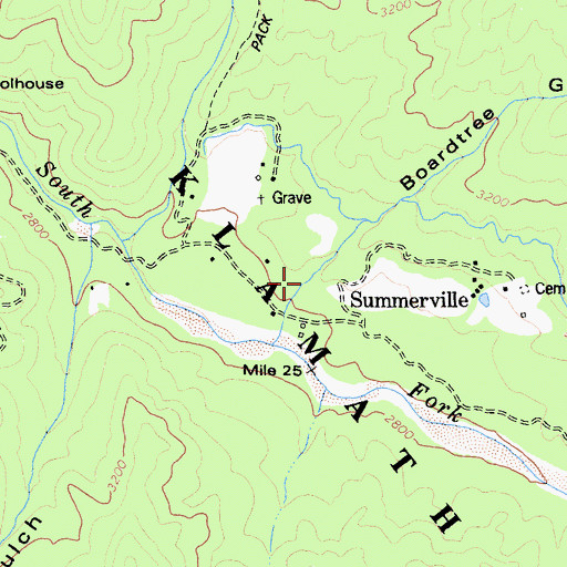 Topographic Map of Boardtree Gulch, CA