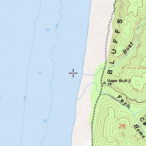 Topographic Map of Boat Creek, CA