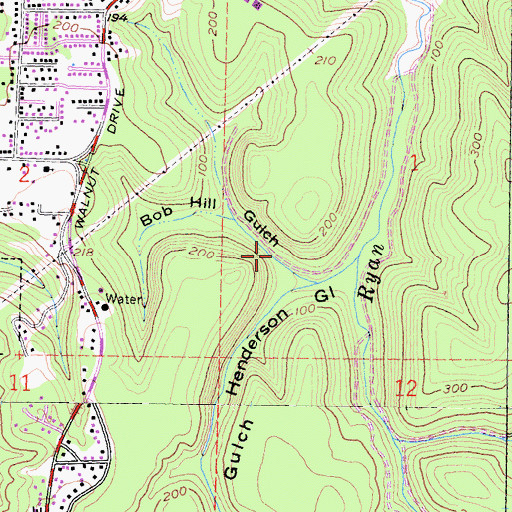 Topographic Map of Bob Hill Gulch, CA