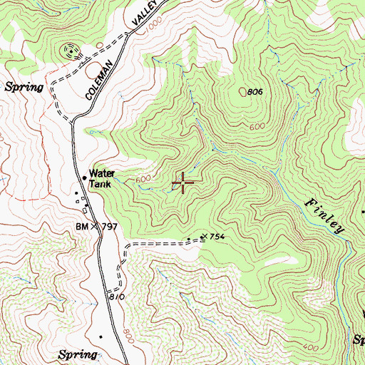 Topographic Map of Bodega, CA