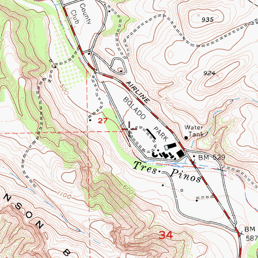 Topographic Map of Bolado Park, CA