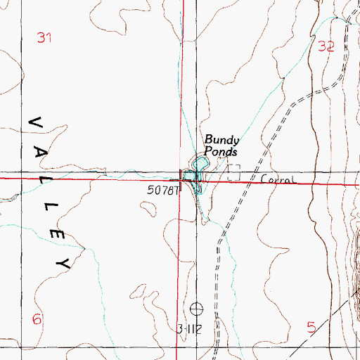 Topographic Map of Bundy Ponds, AZ