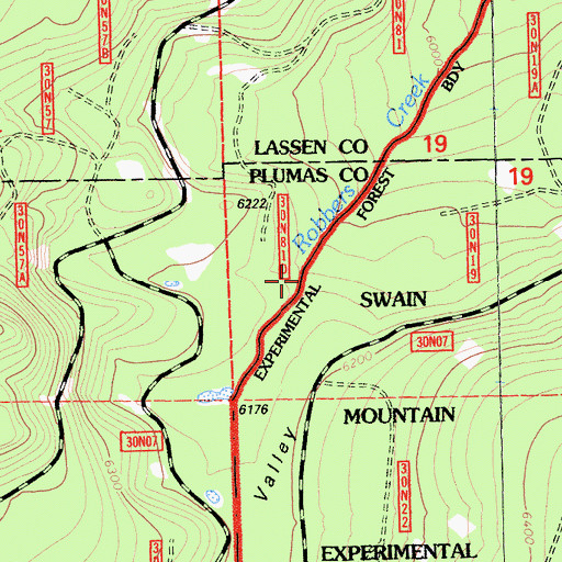 Topographic Map of Bond Valley, CA