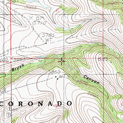 Topographic Map of Brush Tank, AZ
