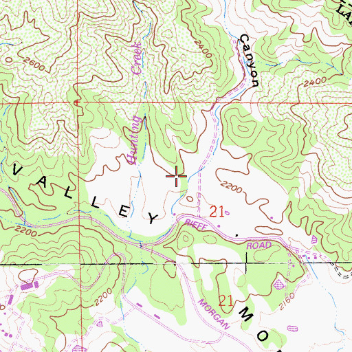 Topographic Map of Bosch Canyon, CA