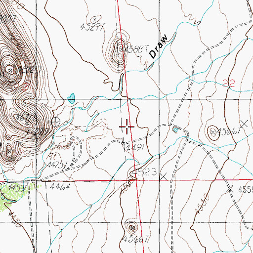 Topographic Map of Brushy Tank, AZ
